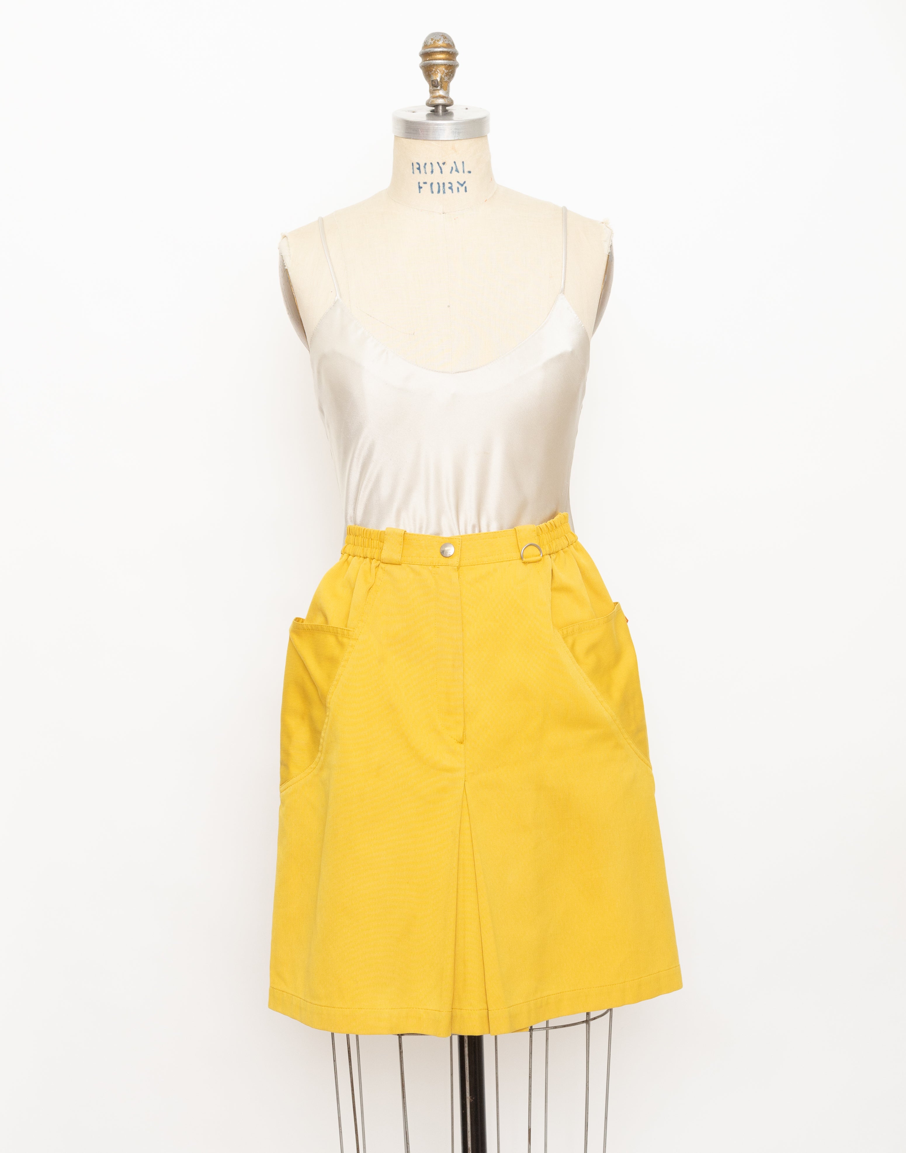 1980s Christian Dior yellow sports skirt 1