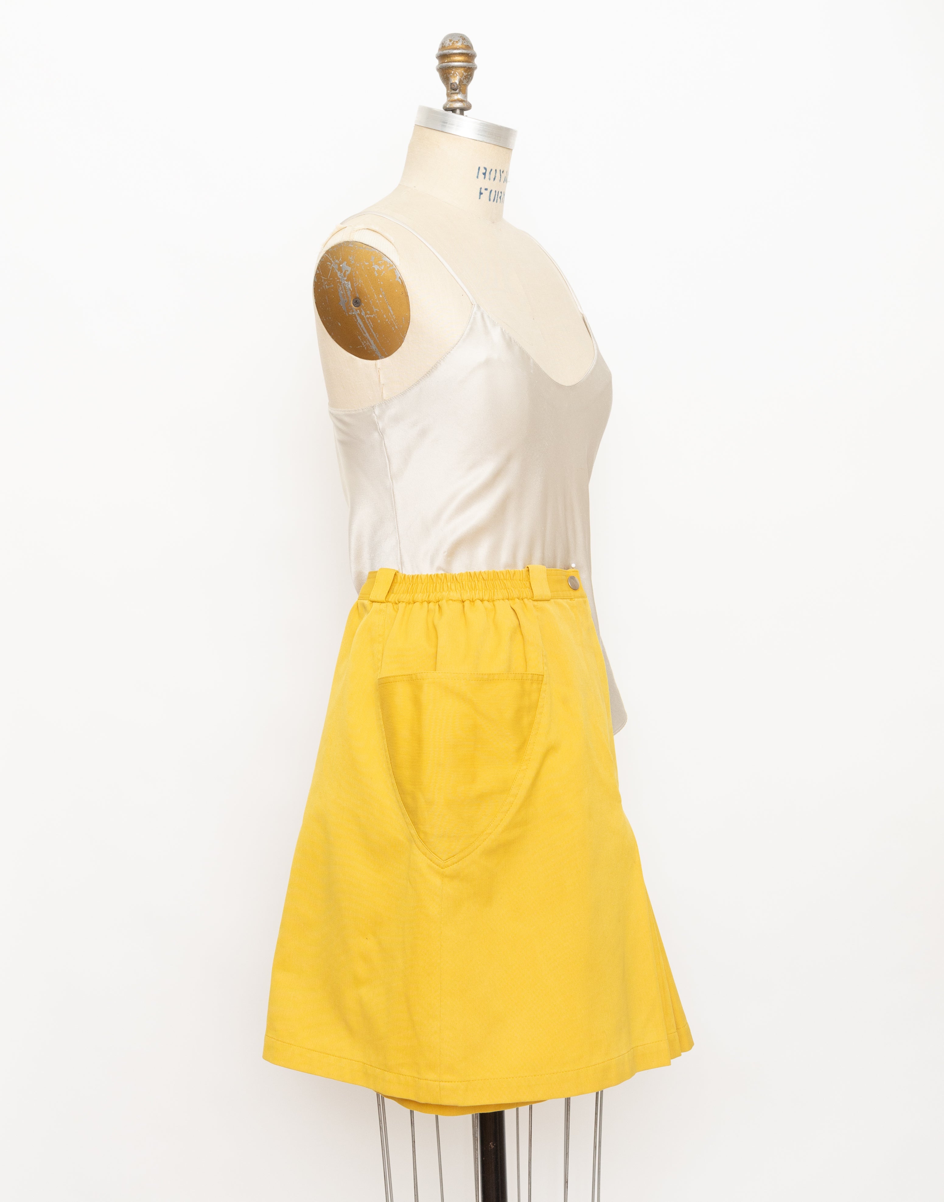 1980s Christian Dior yellow sports skirt 2