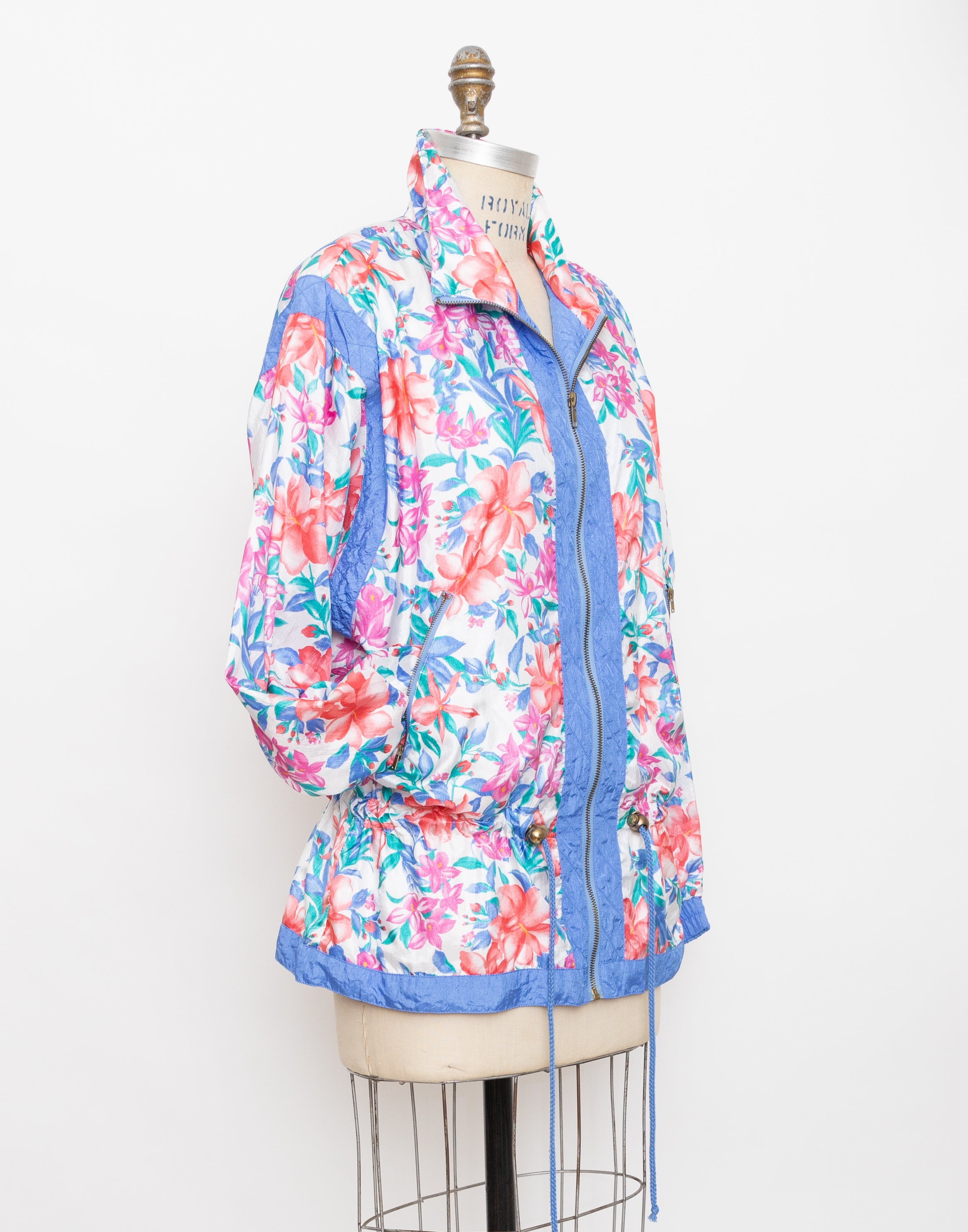 1990s tropical flower lightweight windbreaker 4