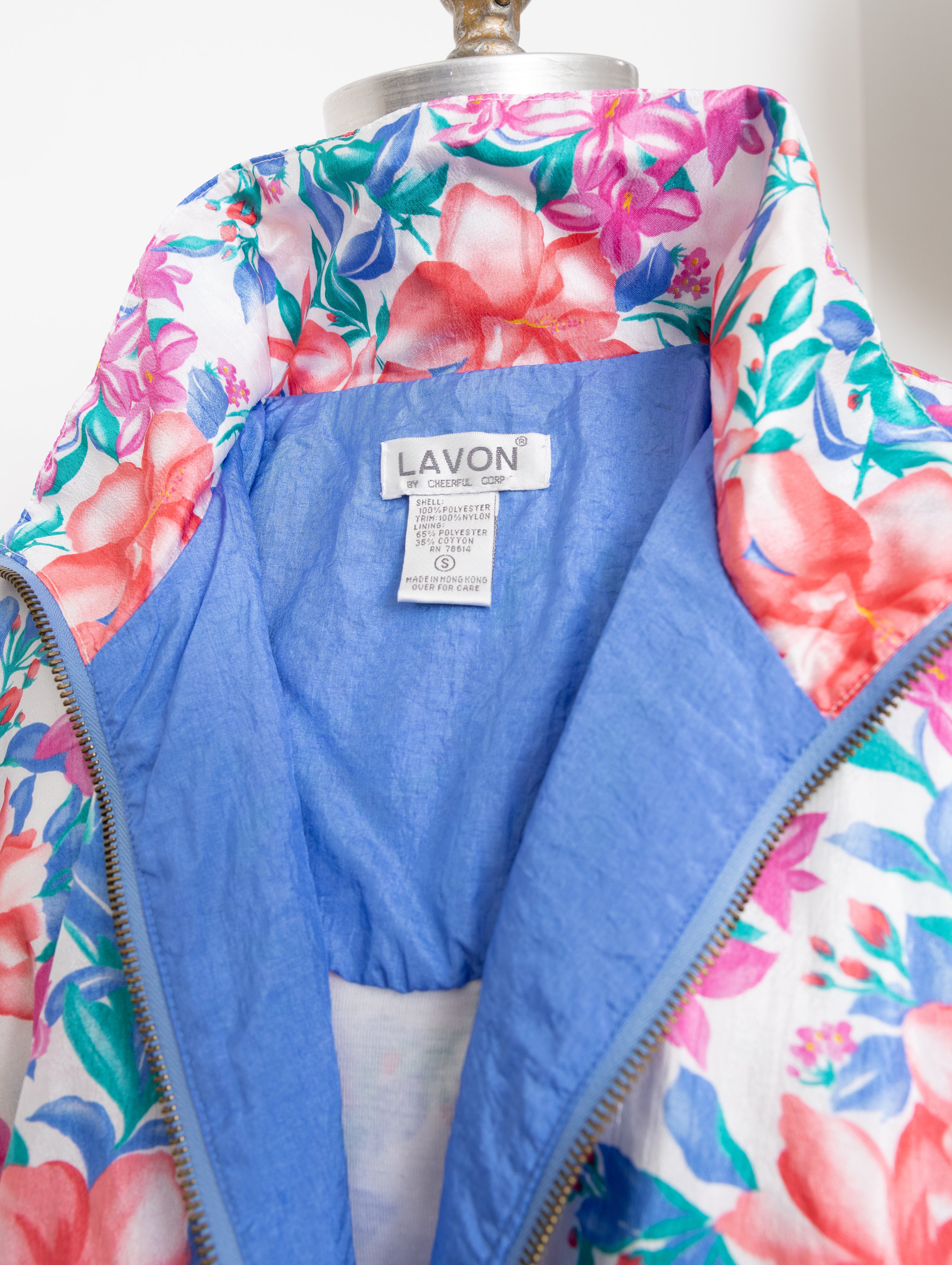 1990s tropical flower lightweight windbreaker 7