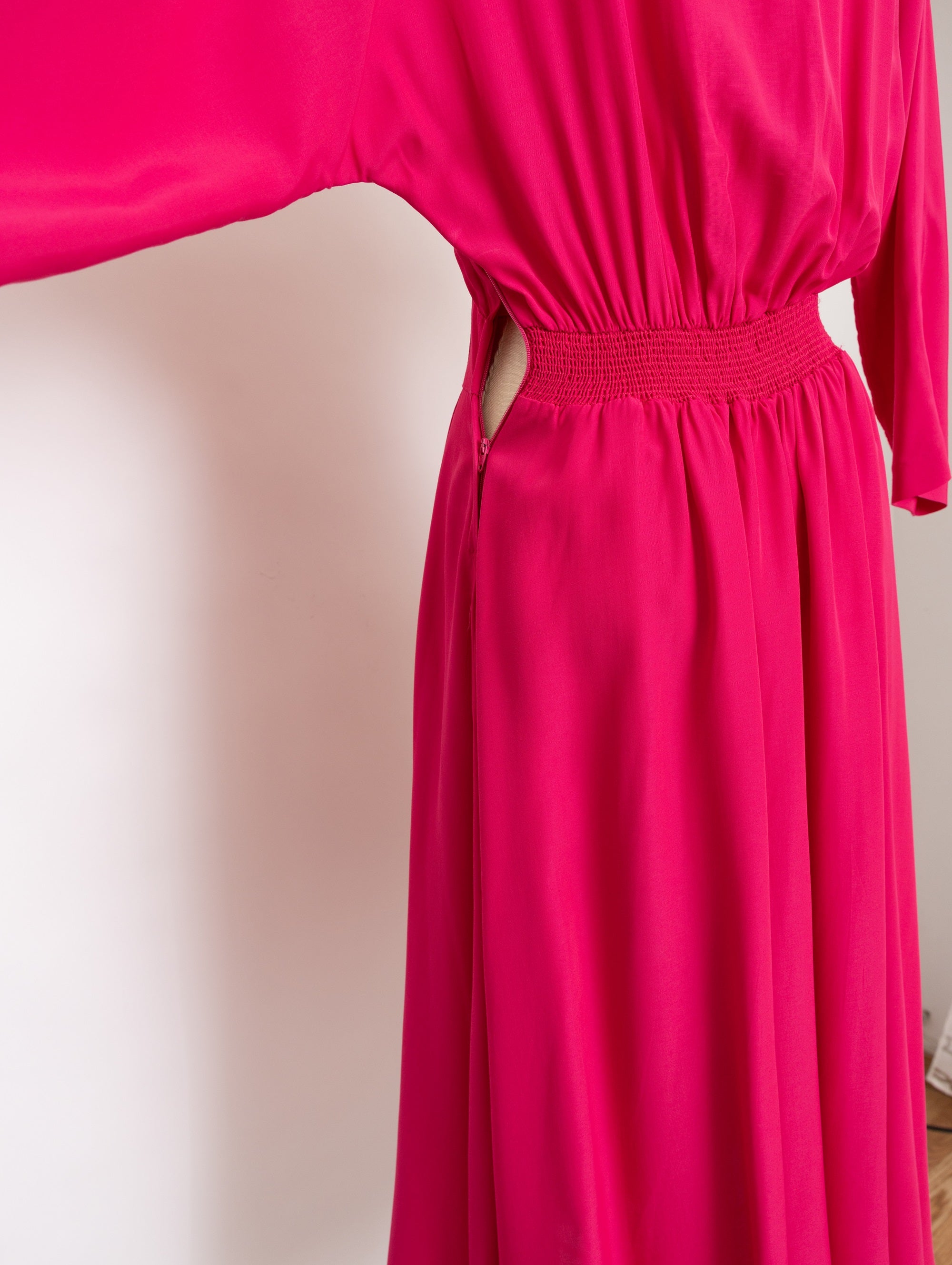80s/90s fuchsia dawn joy dress