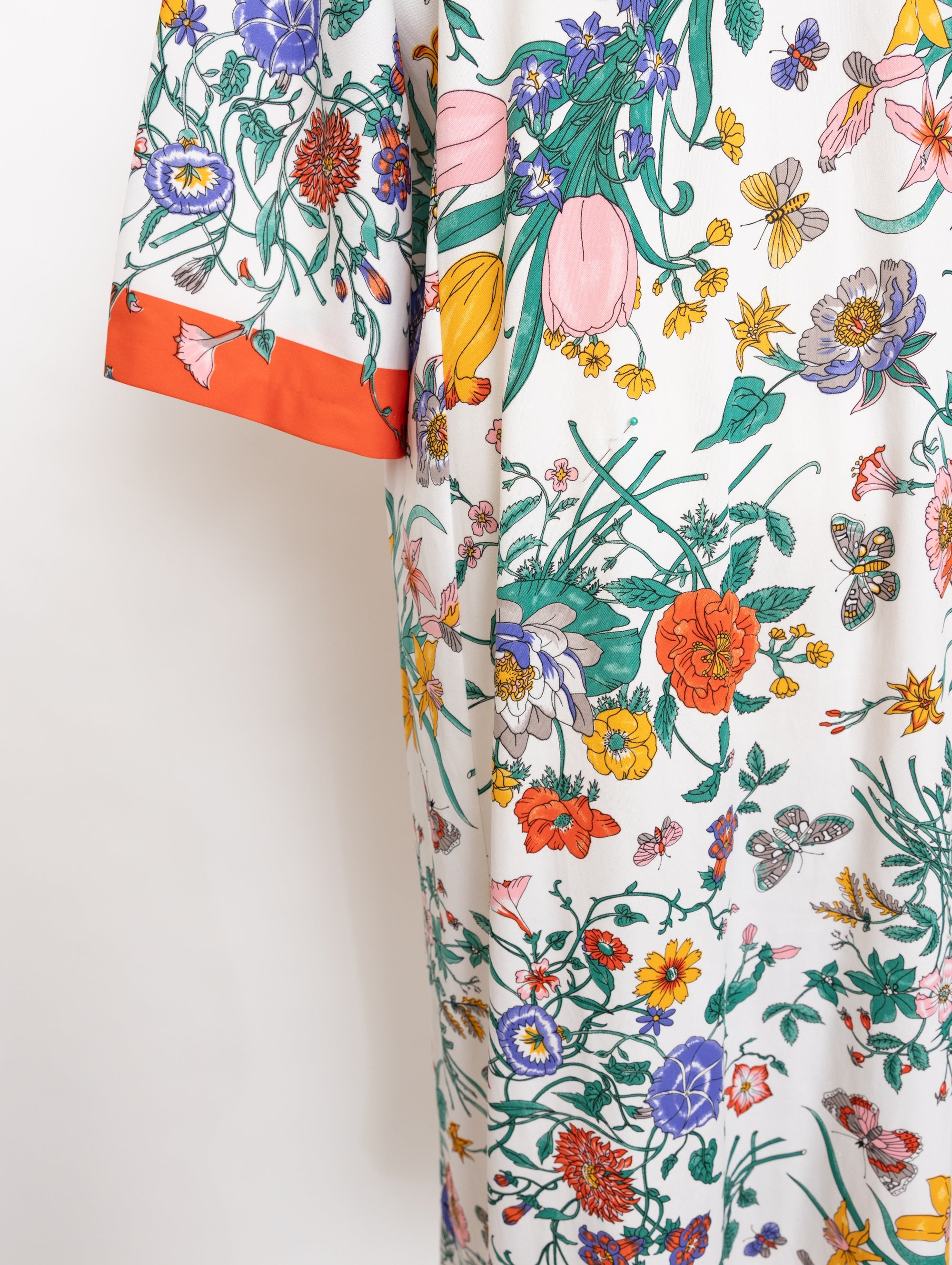80s evelyn pearson orange floral dress