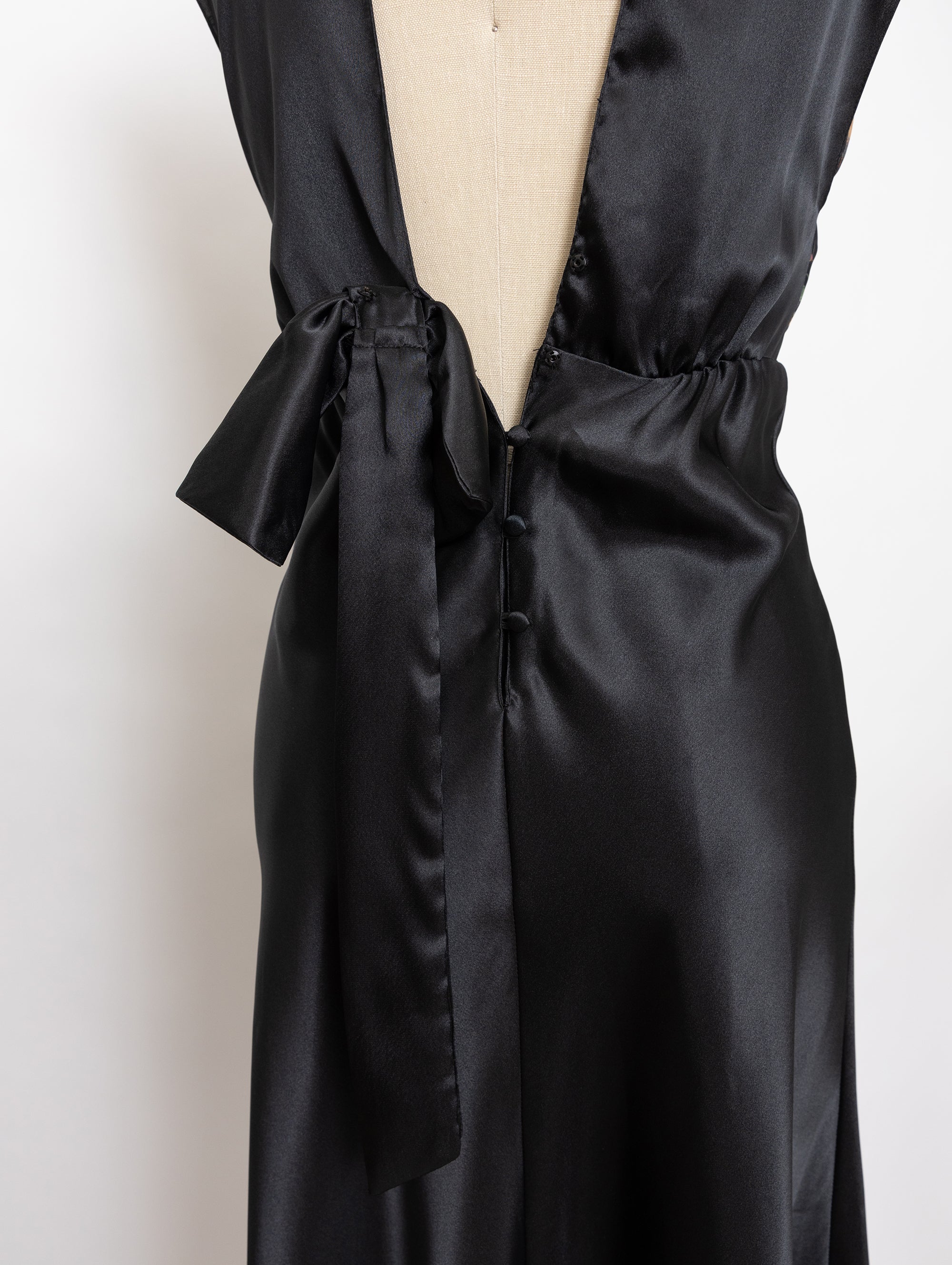 90s victorias secret black floral chiffon satin dress