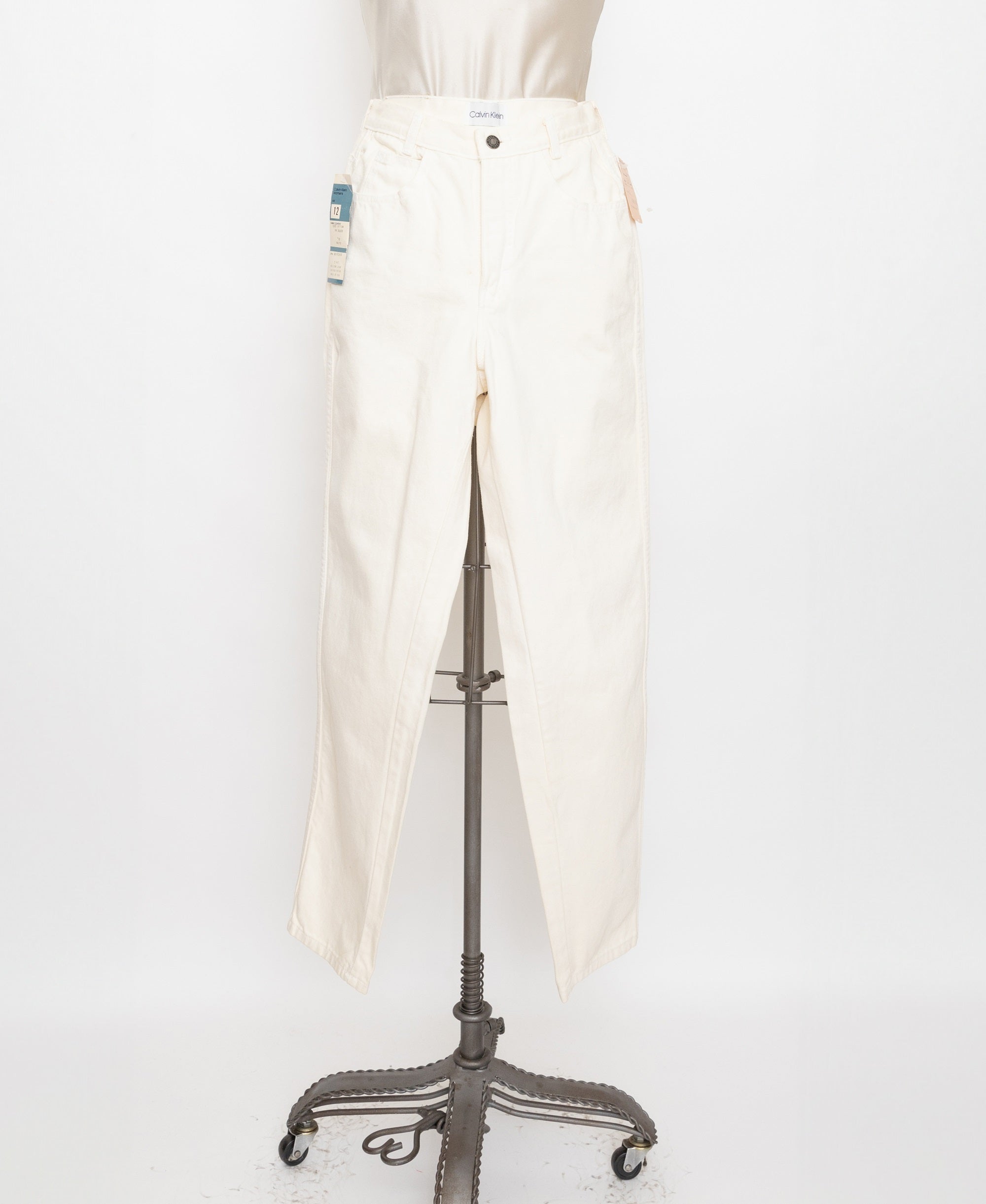 90s calvin klein off white jeans