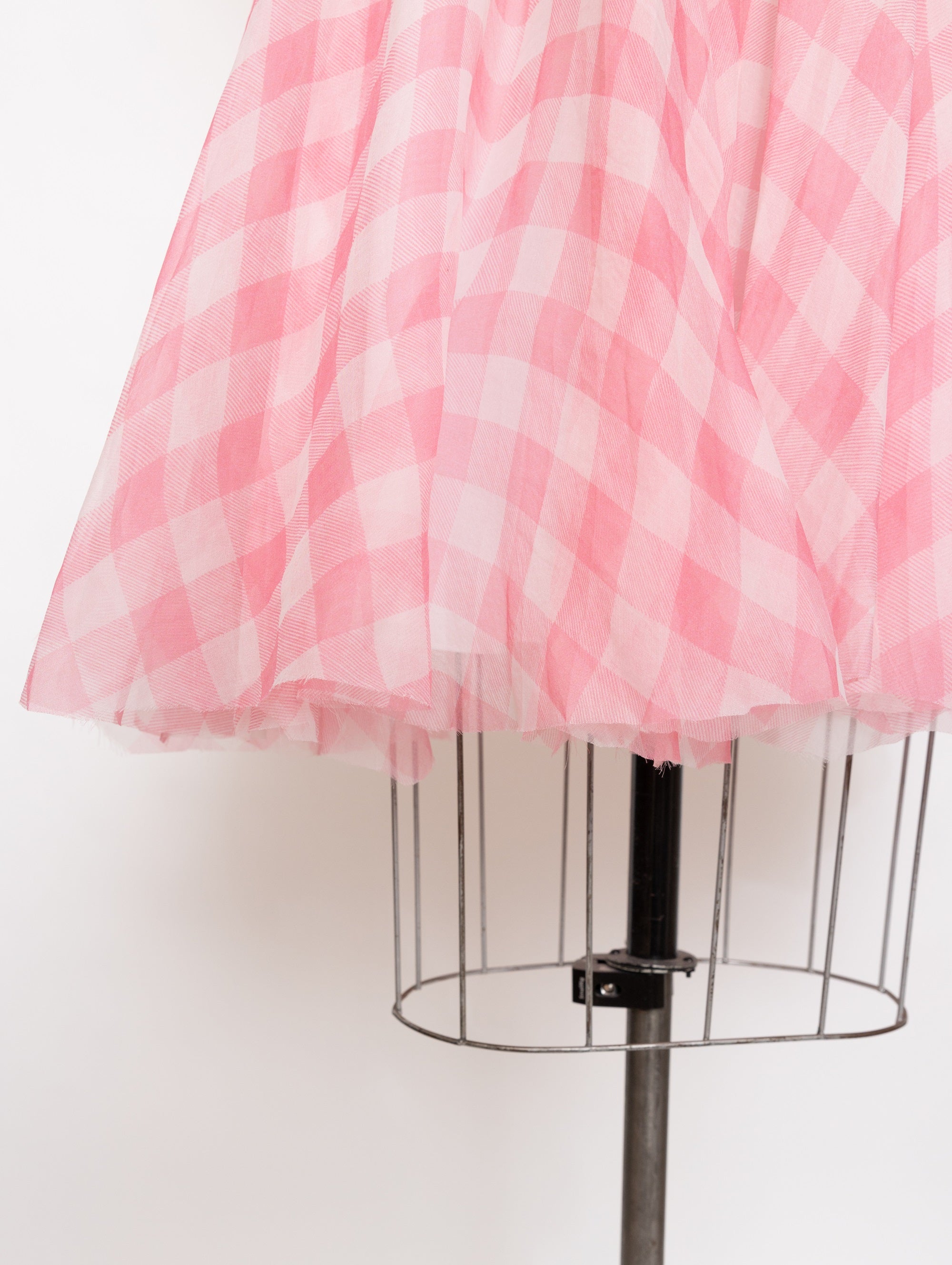 Y2K pink and orange gingham dress