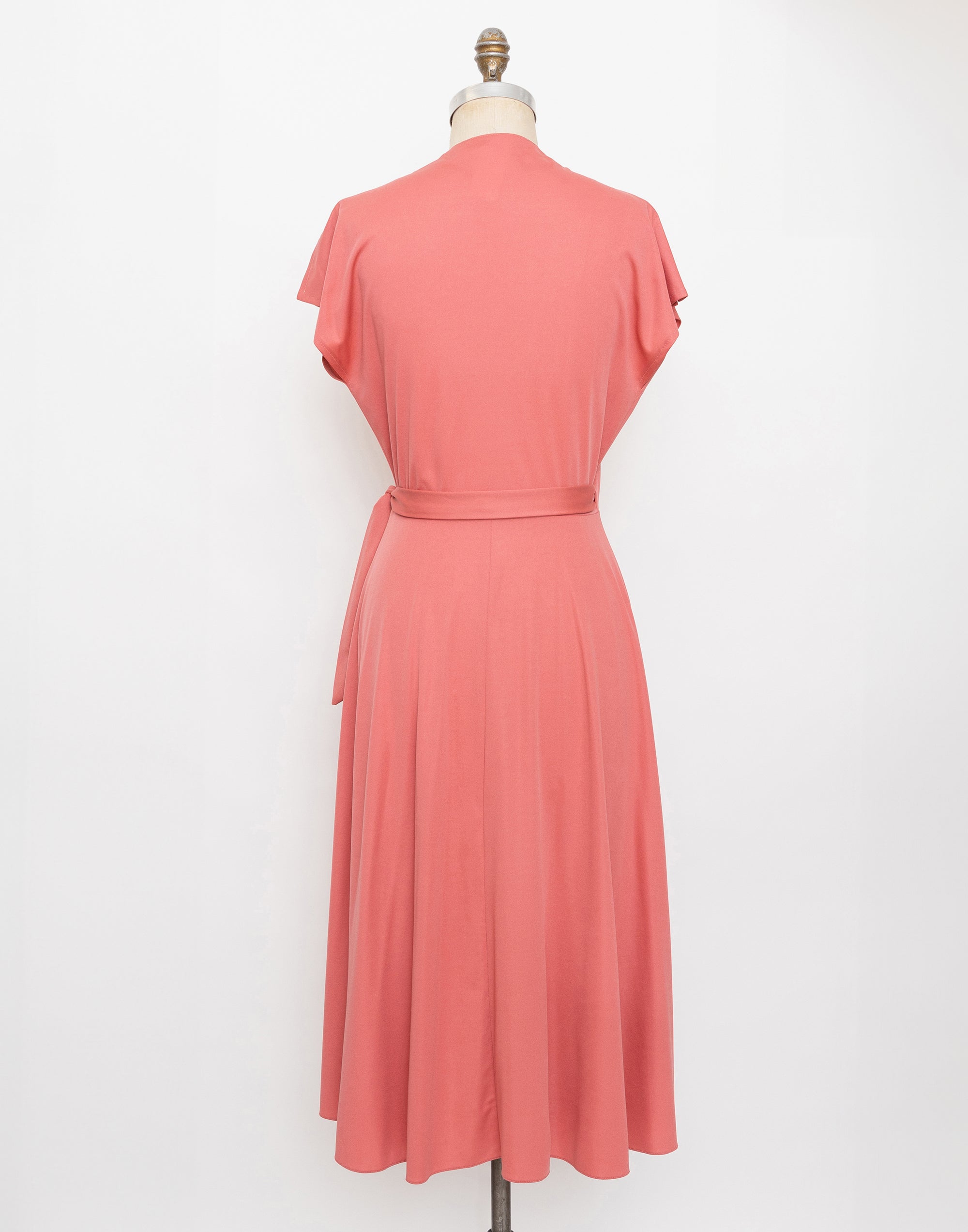 70s jody t dark pink wrap dress