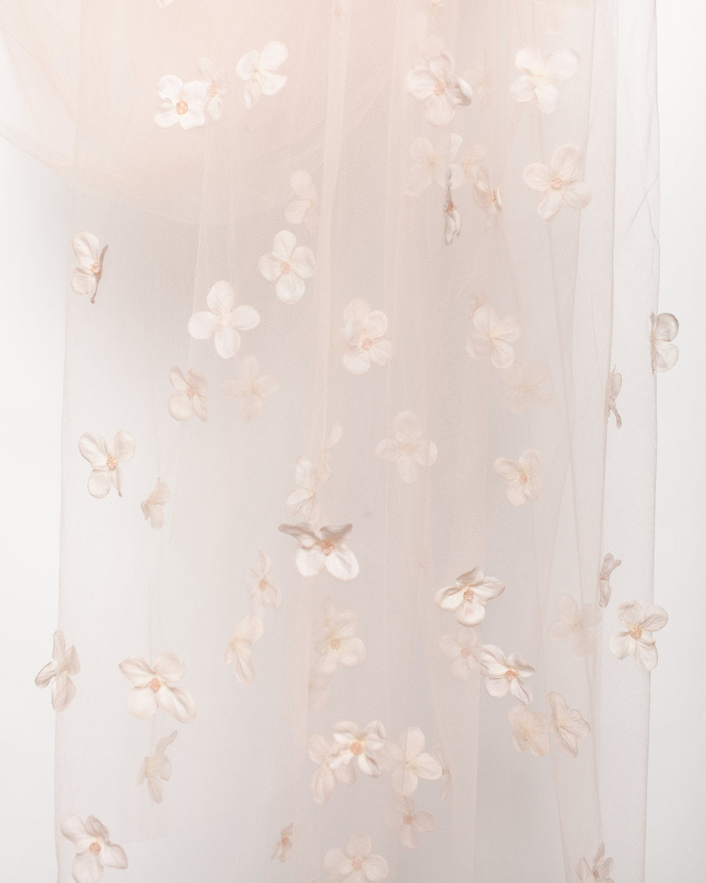 chapel blush with flowers wedding veil by miss tashina 3