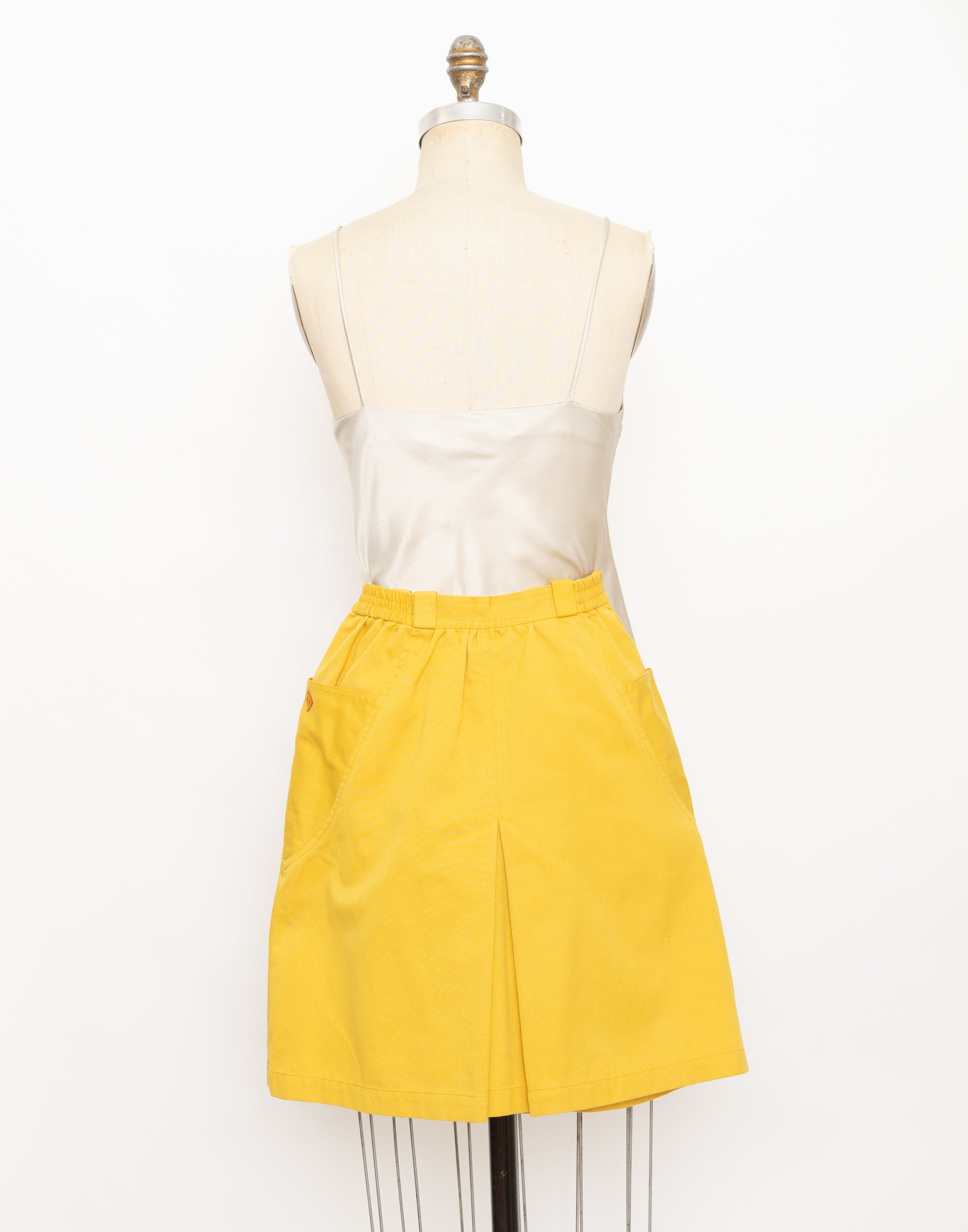 1980s Christian Dior yellow sports skirt 3