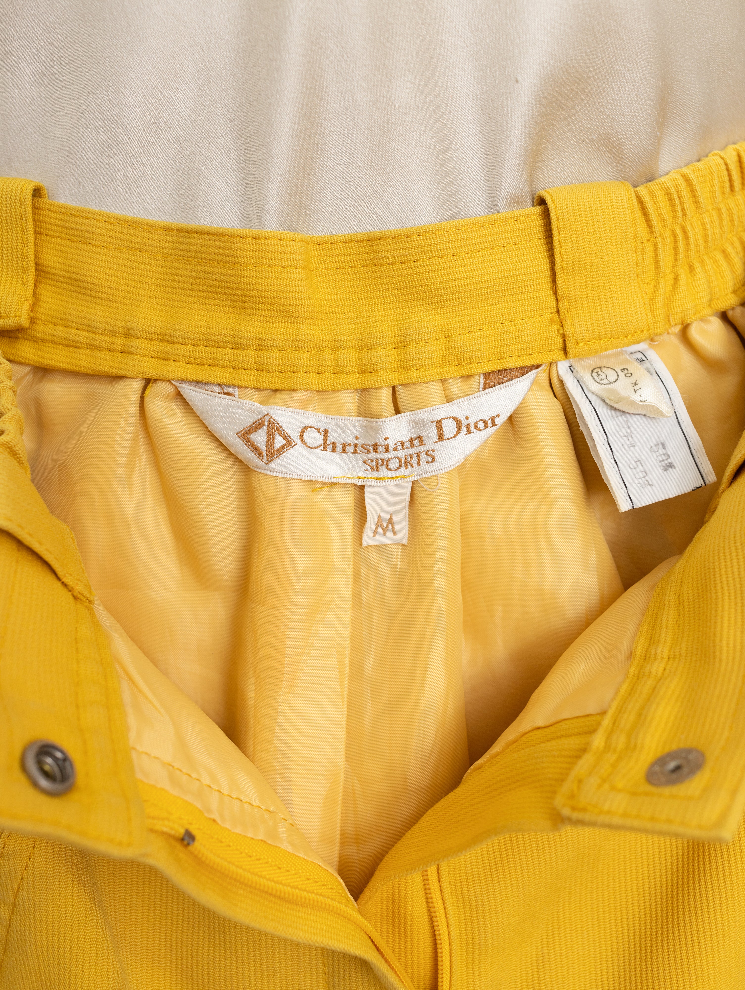 1980s Christian Dior yellow sports skirt 5