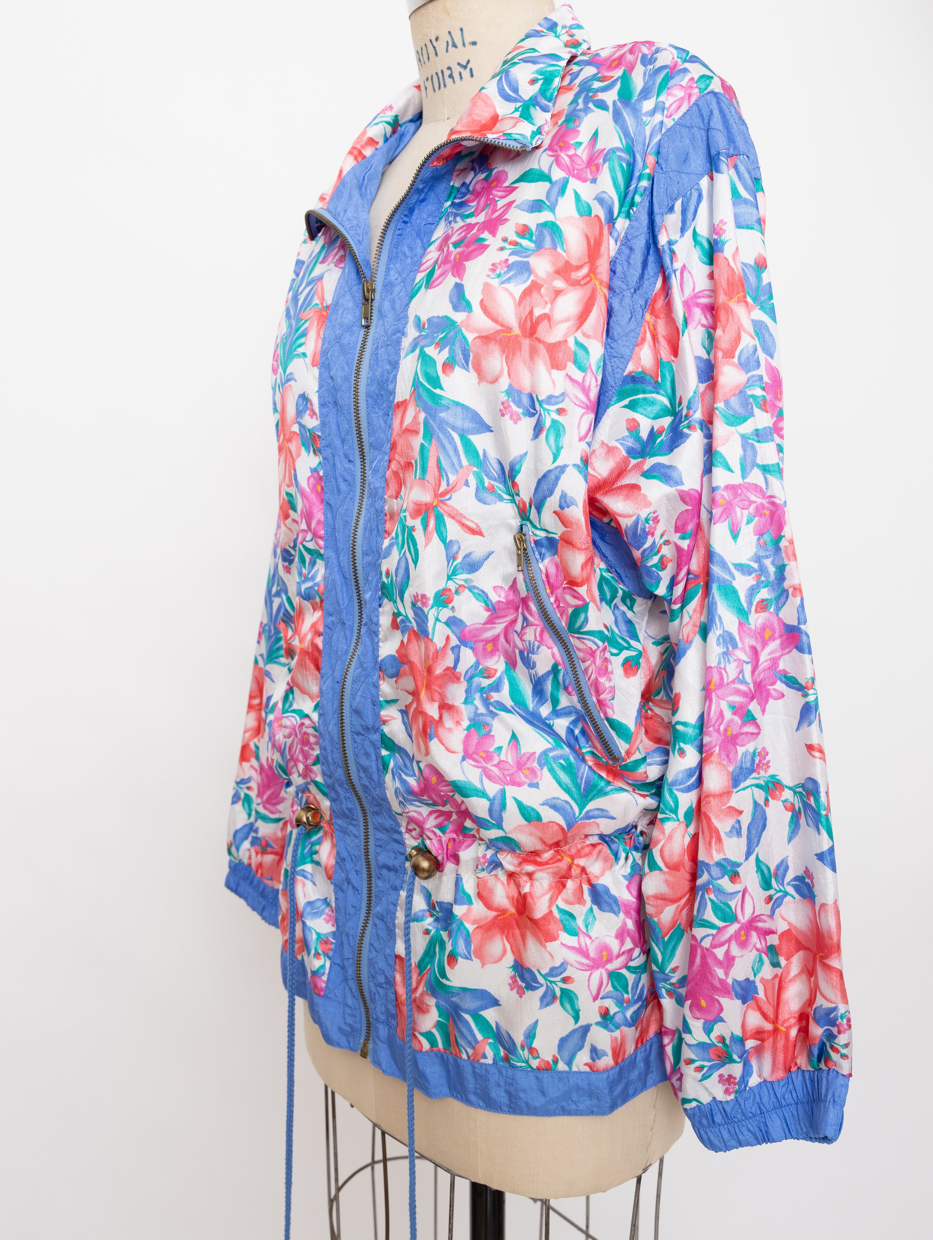 1990s tropical flower lightweight windbreaker 6