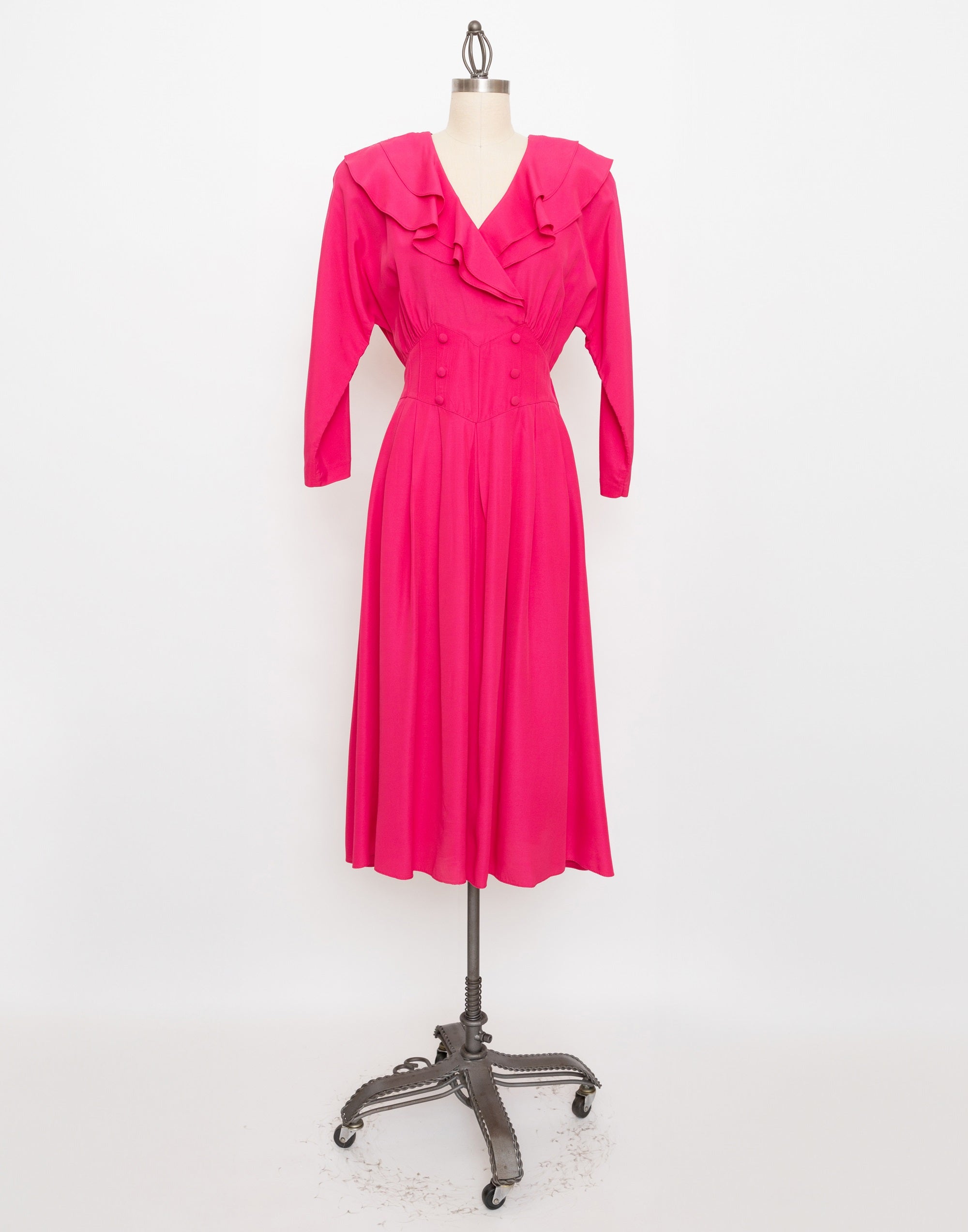 80s/90s fuchsia dawn joy dress
