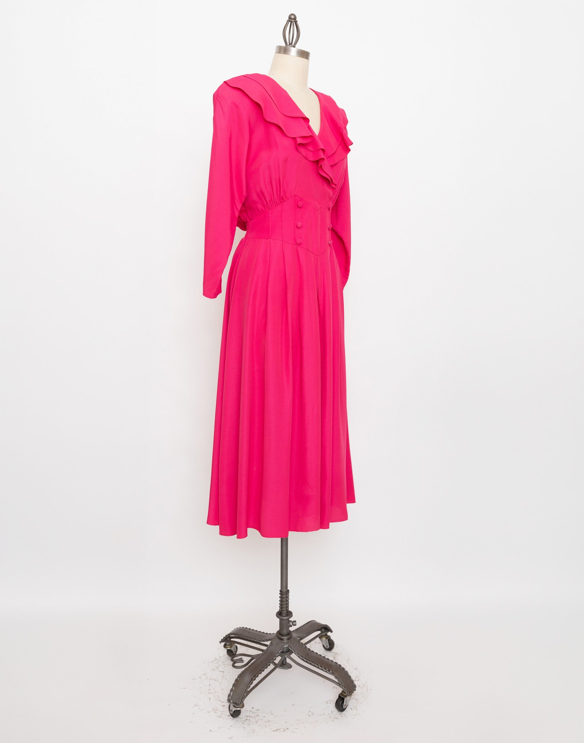 80s/90s fuchsia dawn joy dress
