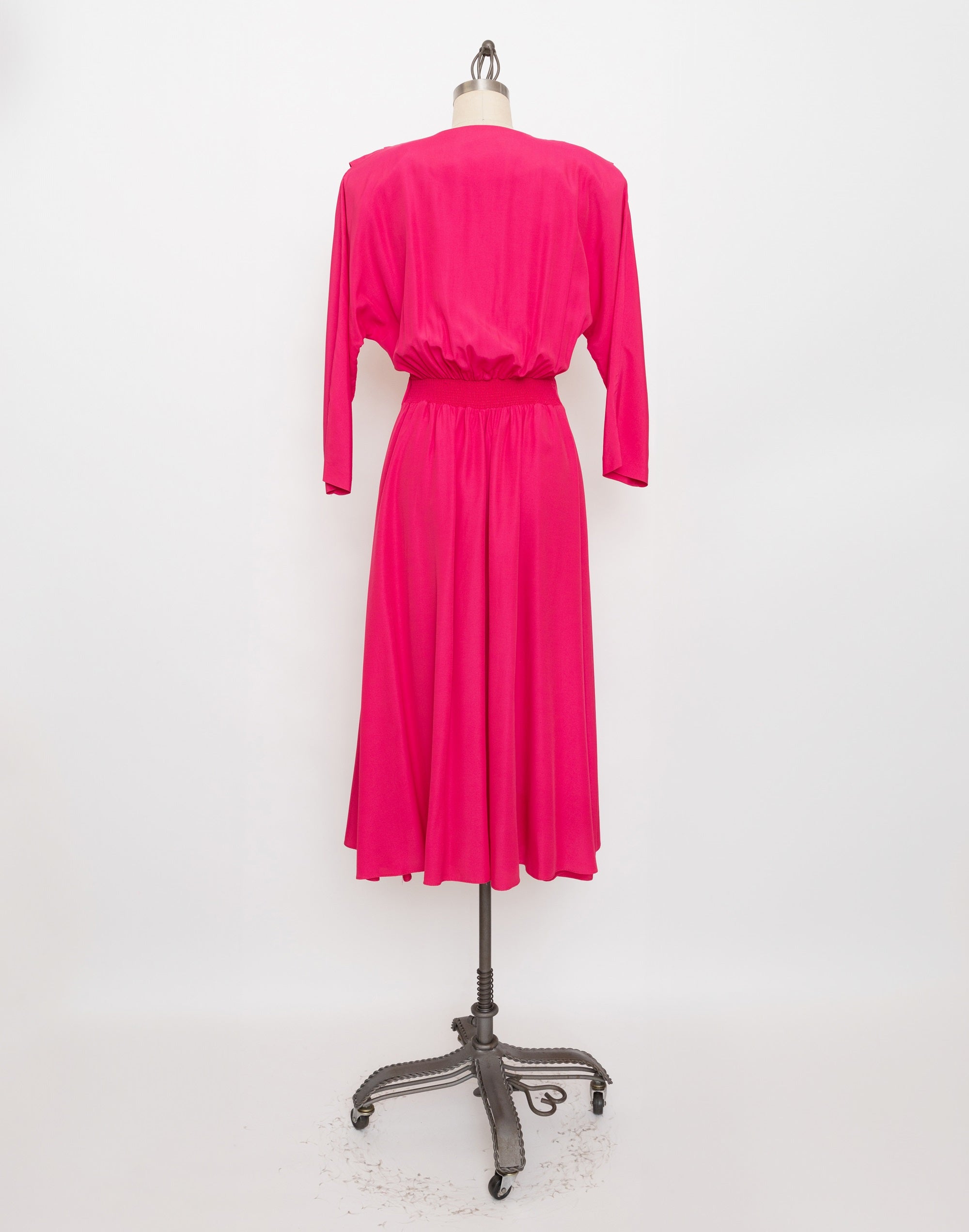 80s/90s fuchsia dawn joy dress