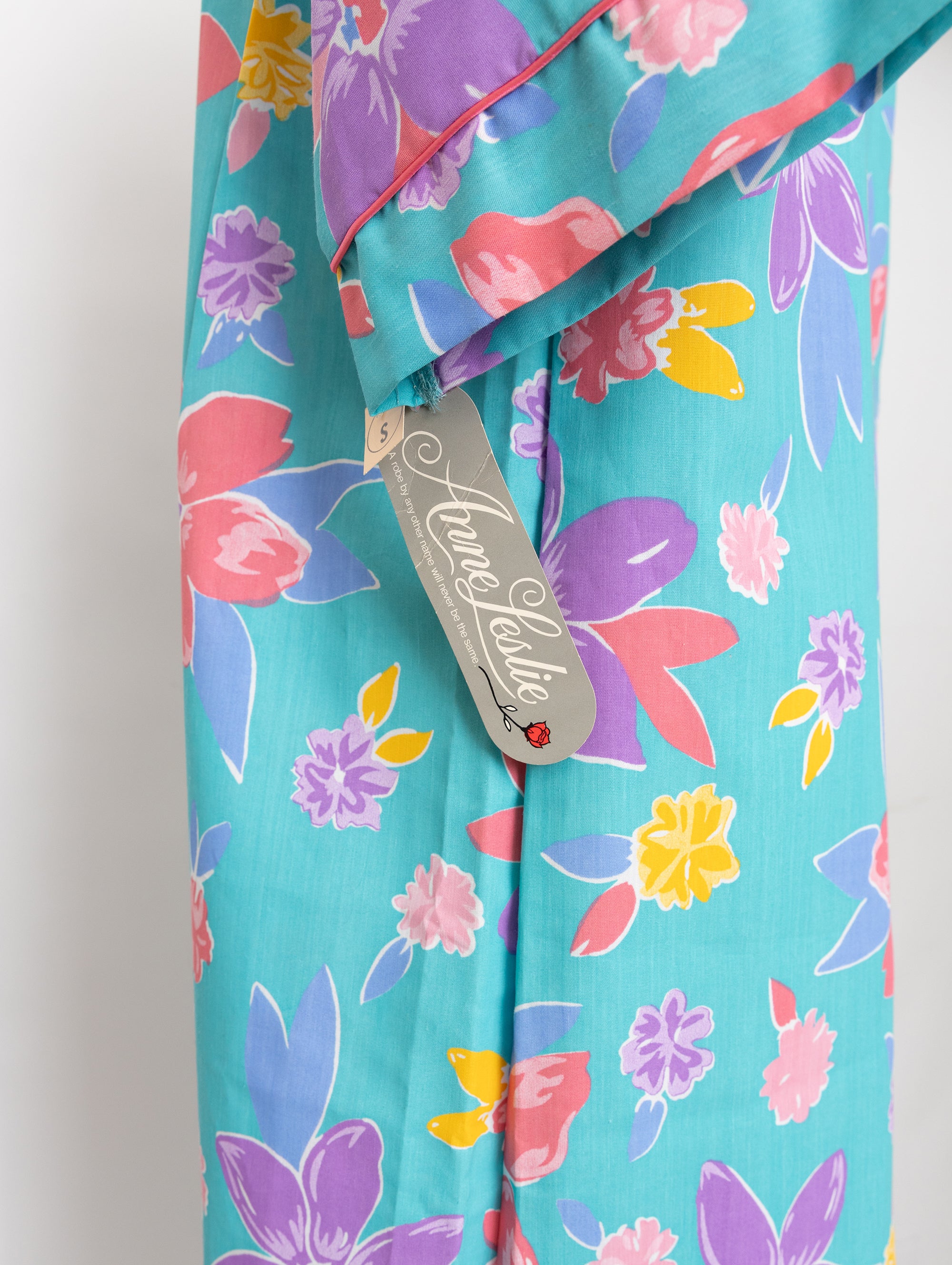 80s/90s blue tropical print house dress