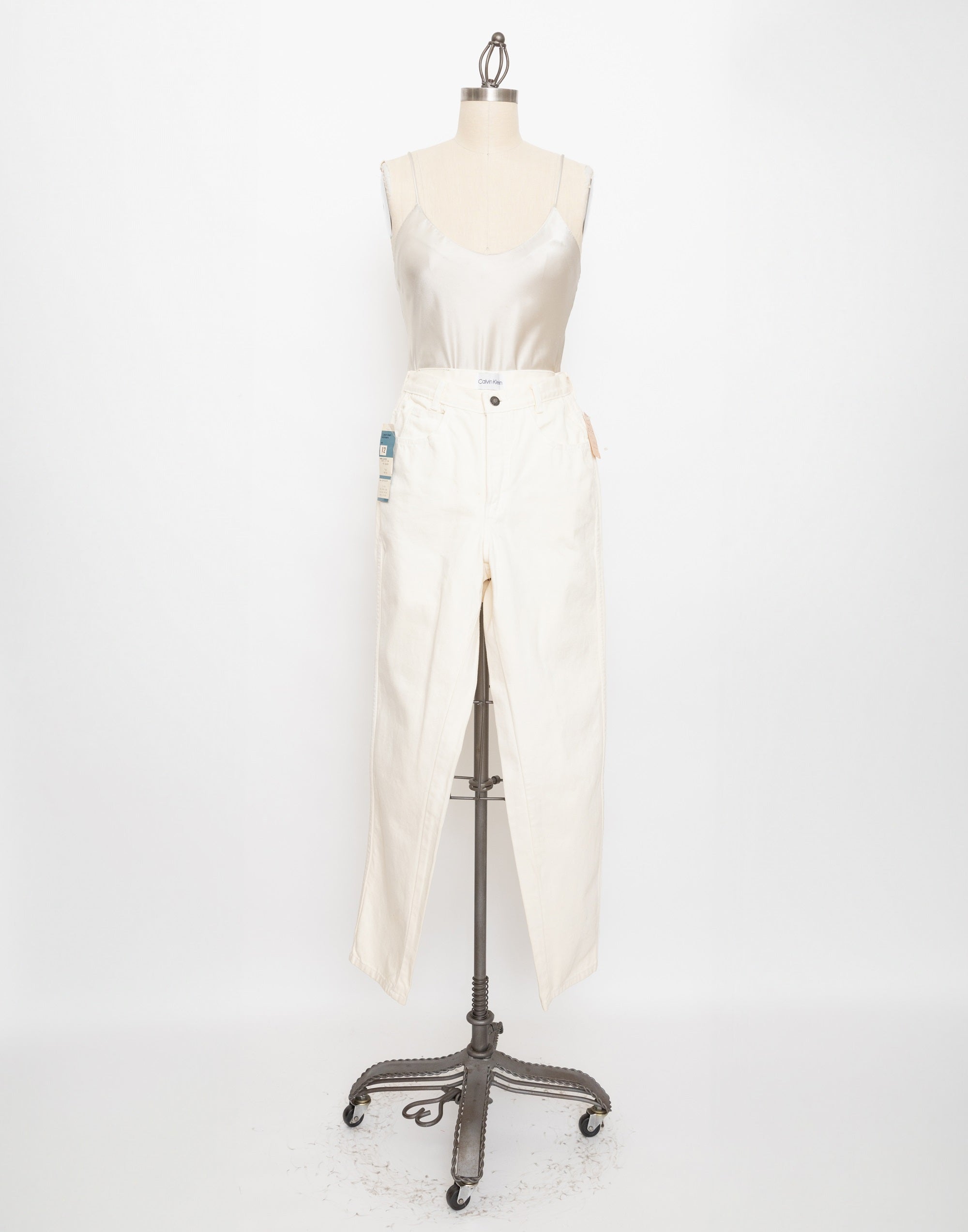 90s calvin klein off white jeans