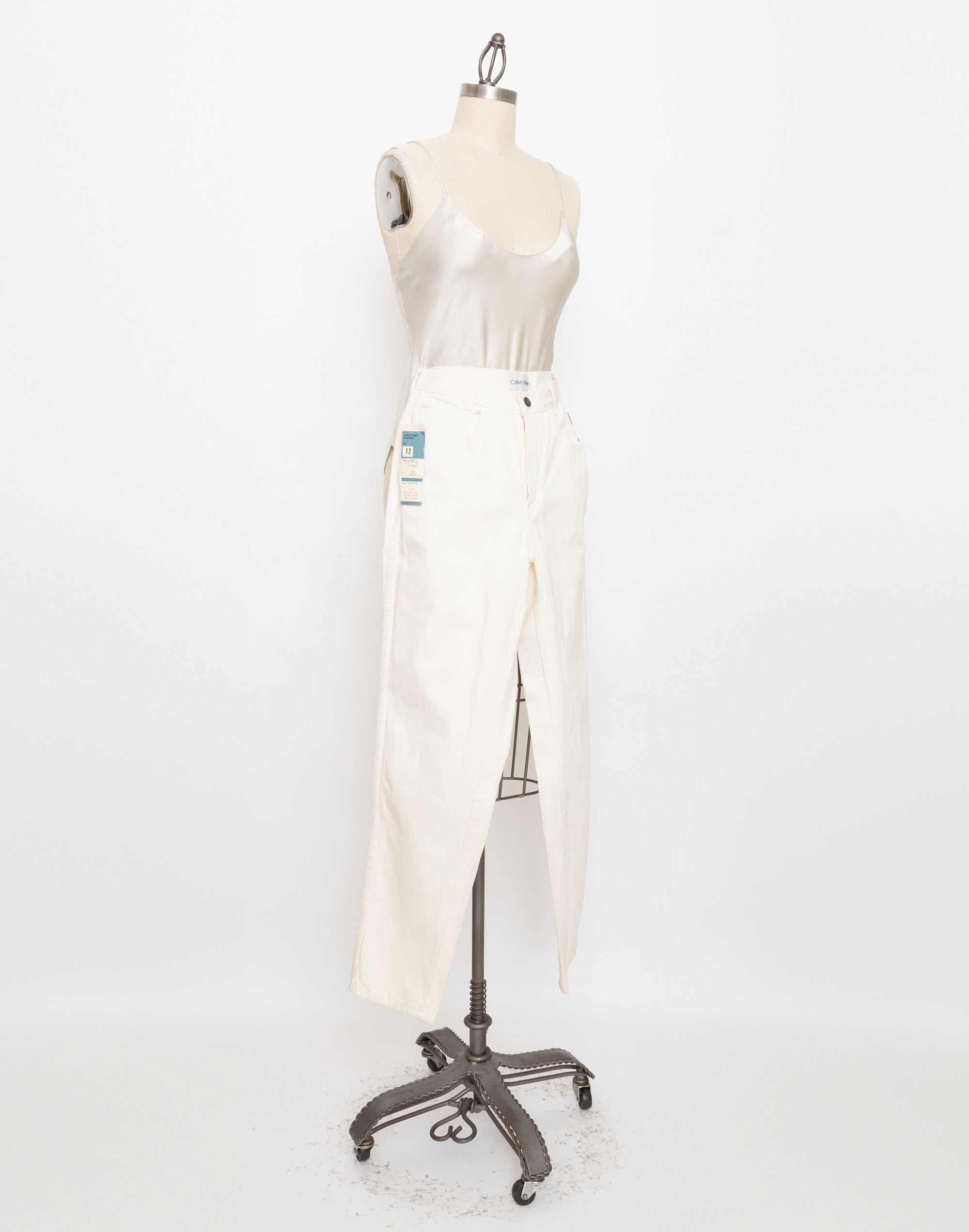 90s calvin klein off white jeans