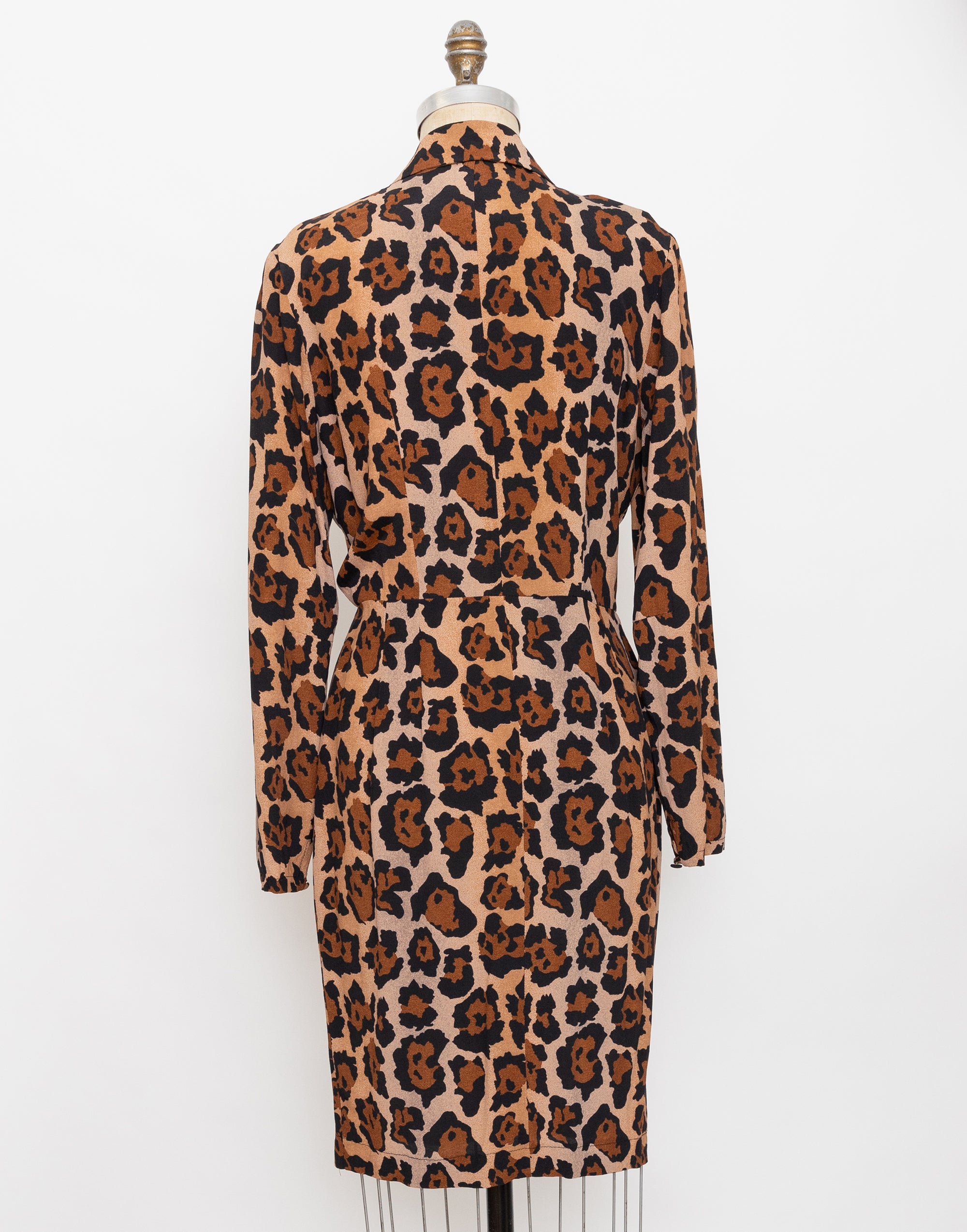 90s therese baumaire leopard print blazer dress