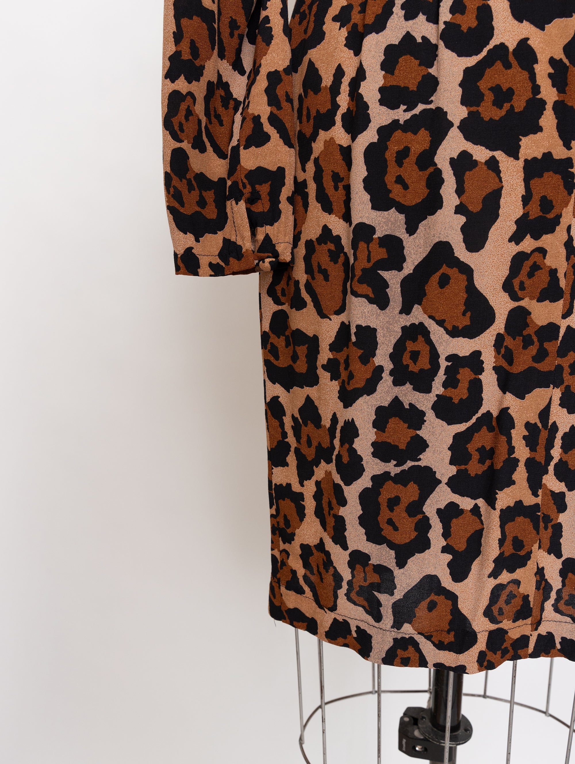 90s therese baumaire leopard print blazer dress