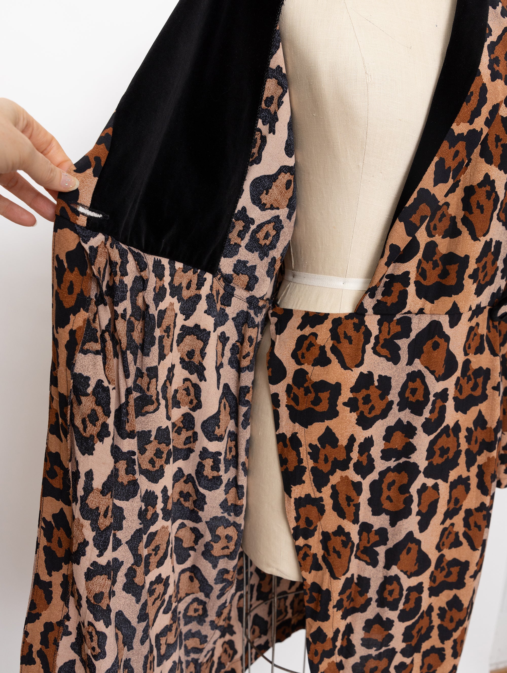 90s therese baumaire leopard print blazer dress