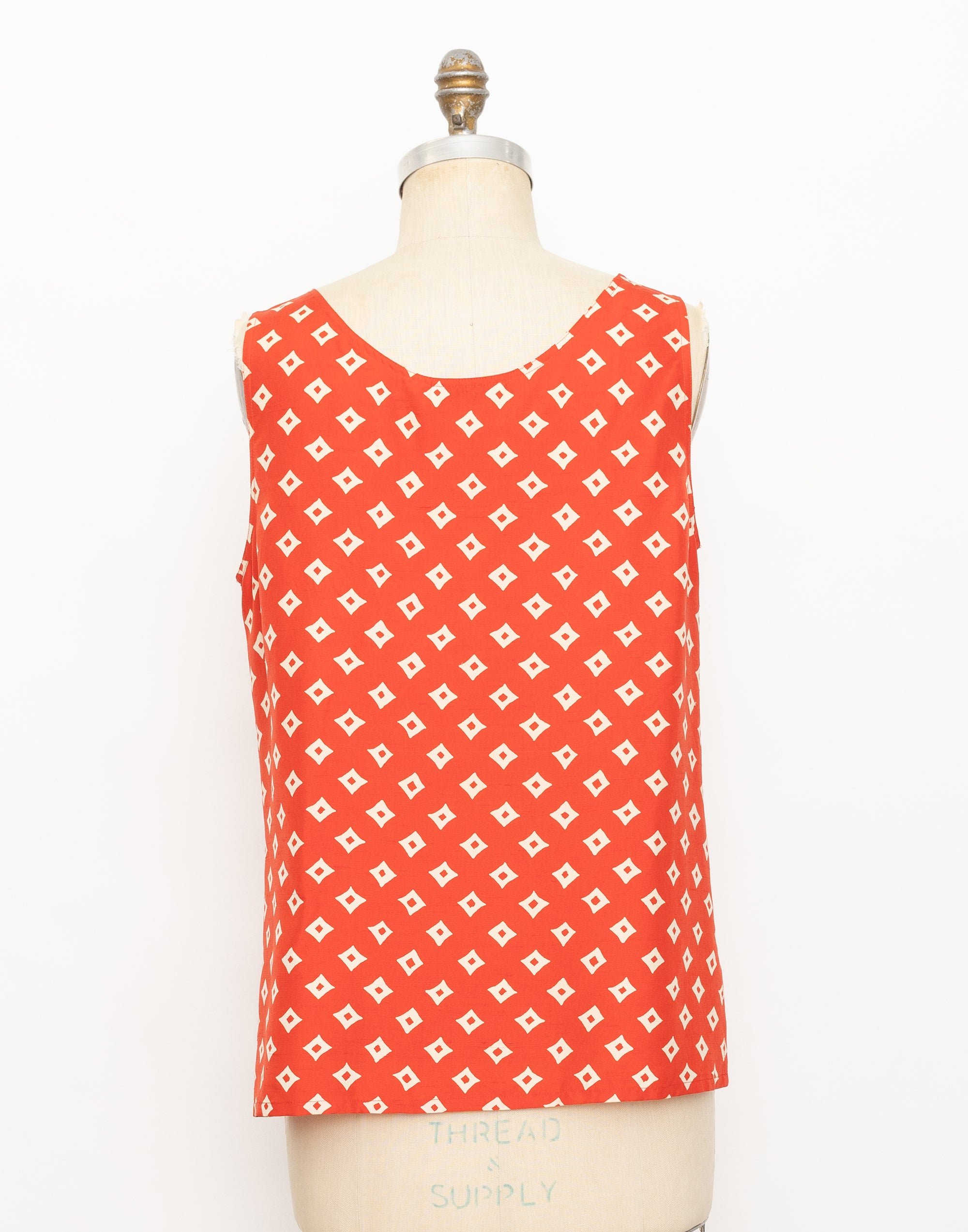 90s guy laroche red diamond tank top