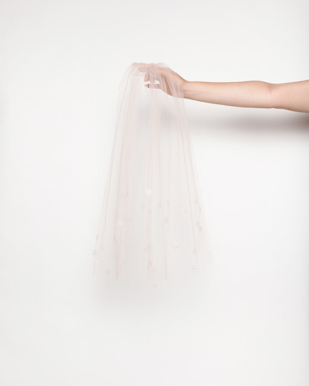 little pink flowers wedding veil by miss tashina 2